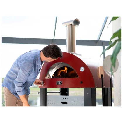 ALFA MODERNO 2 PIZZE ANTIQUE RED ΞΥΛΟ