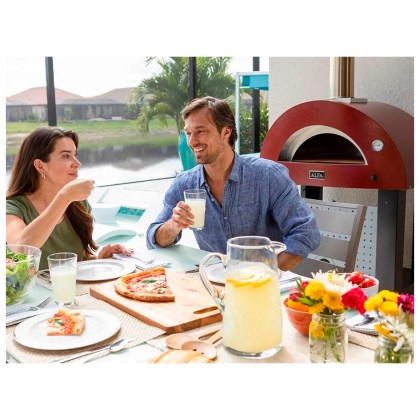 ALFA MODERNO 2 PIZZE ANTIQUE RED ΞΥΛΟ