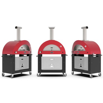 ALFA MODERNO 3 PIZZE ANTIQUE RED ΞΥΛΟ