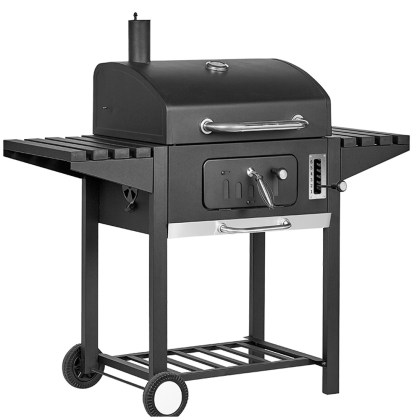 BORMANN Charcoal Grill-Smoker 60x45, with Thermometer, Adjustable Base 6 Positions