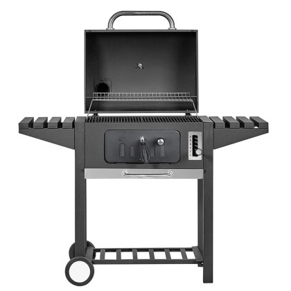 BORMANN Charcoal Grill-Smoker 60x45, with Thermometer, Adjustable Base 6 Positions