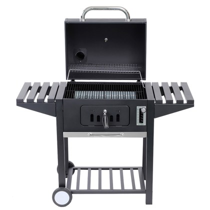 BORMANN Charcoal Grill-Smoker 60x45, with Thermometer, Adjustable Base 6 Positions