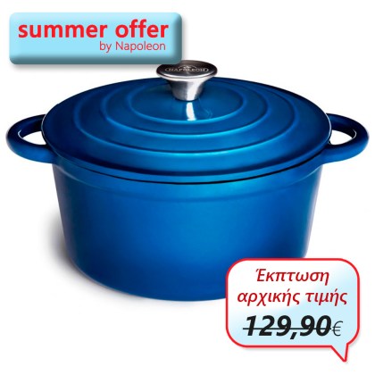 Cast Iron Pot 28cm - 6lt Napoleon With Porcelain Enamel