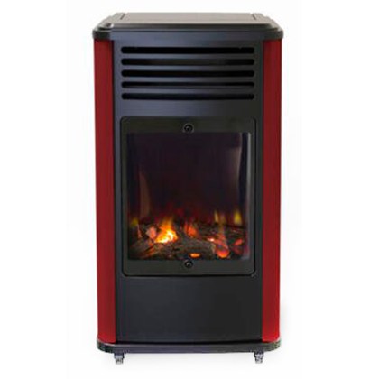 Coral Gas Heater Manhattan Black Red