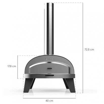 Home Pizza Pellet Oven Ziipa Piana Ardoise