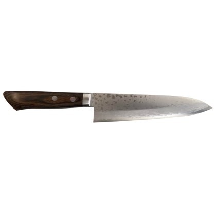 Kunio Masutani Damascus Gyuto 185mm - Pakka Wood