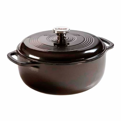 LODGE 5.68 Lt Dutch Oven - Midnight Chrome