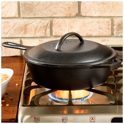 LODGE Cast Iron Deep Pan 2,83Lt With Lid