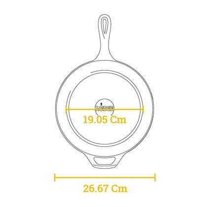 LODGE Cast Iron Deep Pan 2,83Lt With Lid