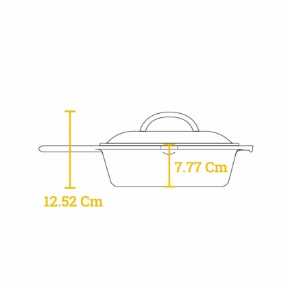 LODGE Cast Iron Deep Pan 2,83Lt With Lid