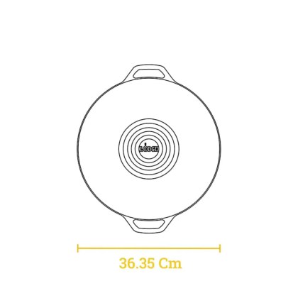 LODGE Cast iron Wok 35.5cm / 6.8lt