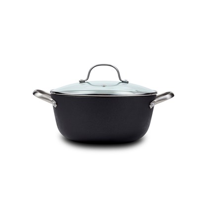 NAVA Atlas non-stick cast iron pot with lid and stainless steel handles 24cm