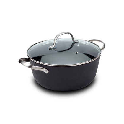 NAVA Atlas non-stick cast iron pot with lid and stainless steel handles 24cm