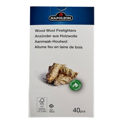 Napoleon Natural Wood Wool Firelighters (40 pcs)