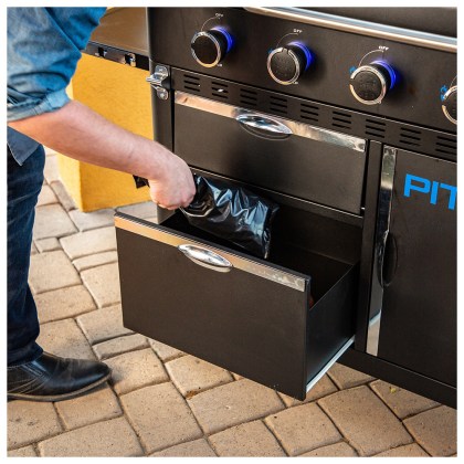 Pit Boss Portable Gas Plancha 5 Burner, Cart (30mb, w/ kit)