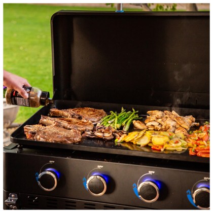 Pit Boss Portable Gas Plancha 5 Burner, Cart (30mb, w/ kit)