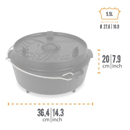 Petromax Dutch Oven With Legs 5.5lt