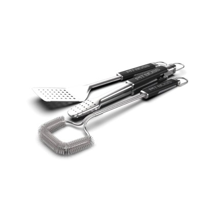 Pit Boss 3 piece BBQ Set (Includes: Tongs, Spatula, Extended Cleaning Brush)