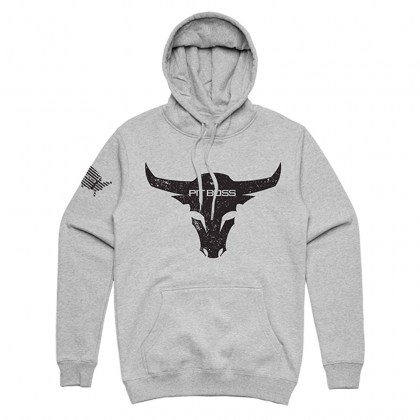 Pit Boss Bull Hoody, Grey Heather - Men's XXL