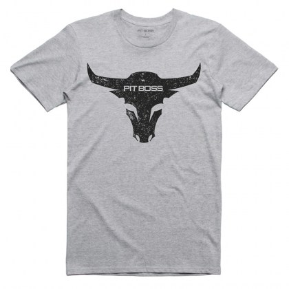 Pit Boss Bull T-Shirt, Grey Heather - Men's SM 