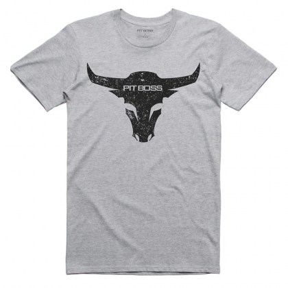Pit Boss Bull T-Shirt, Grey Heather - Men's XXL 