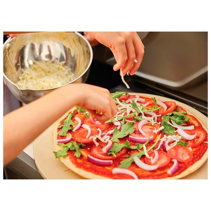 Pizza Stone Napoleon SET 2pcs Στρόγγυλη Πέτρα Ψησίματος για Πίτσα