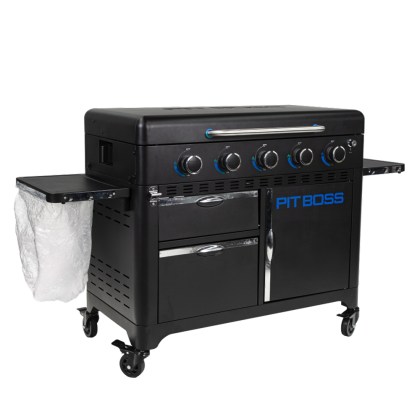 Pit Boss Portable Gas Plancha 5 Burner, Cart (30mb, w/ kit)