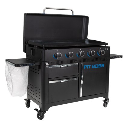 Pit Boss Portable Gas Plancha 5 Burner, Cart (30mb, w/ kit)