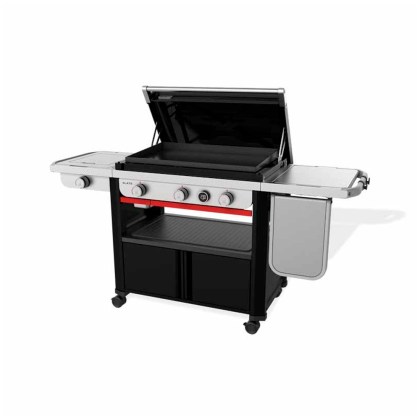 Weber Slate GPSB Premium Griddle 76 cm - Gas Grill Plate With Side Burner