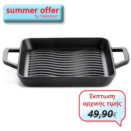Napoleon Rectangular Cast Iron Griddle Pan
